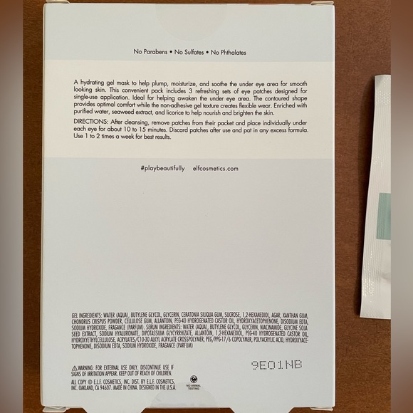 e.l.f. and Skyn Iceland Set of 2 packages of under eye masks Cool refreshing NWT - Picture 3 of 5